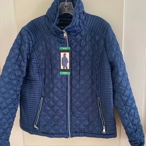 Andrew Marc Navy Quilted Puffer Jacket